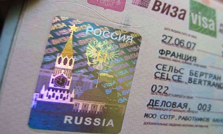 تأشيرة إلكترونية روسية
