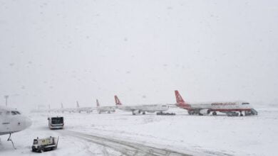 عاصفة شتوية شديدة