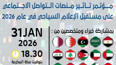 مؤتمر «تأثير منصات التواصل الاجتماعي على مستقبل الإعلام السياحي»