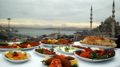 مجموعة من الأطباق التركية